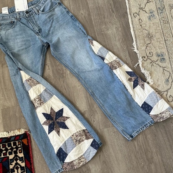 Levi's Denim - HANDMADE Levis 505s Quilted jeans size 30-32